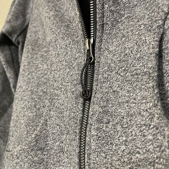 LULULEMON heathered speckled black scuba full zip hoodie jacket size US 4 - Picture 5 of 5